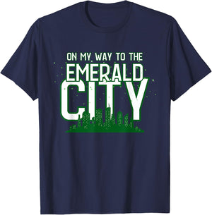 On My Way To The Emerald-City - Graphic Wiz Casual T-Shirt - T-Shirt | Navy