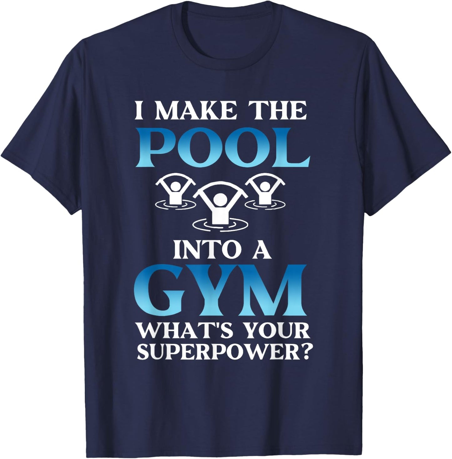 Funny Water Aerobics Instructor T-Shirt - T-Shirt | Navy