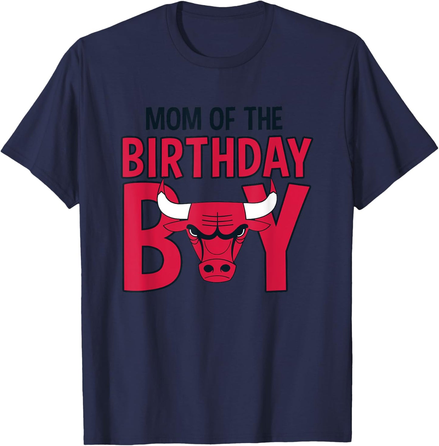 NBA Chicago Bulls Mom Of The Birthday Boy T-Shirt - T-Shirt | Navy