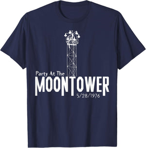 Party At The Moon Tower Funny Cool Vintage Party Classic 90s T-Shirt - T-Shirt | Navy