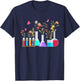 Floral Beakers Laboratory Butterfly Chemistry Science T-Shirt - T-Shirt | Navy