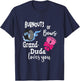Burnouts or Bows Grand-Dude Loves You Special Grandpa T-Shirt - T-Shirt | Navy