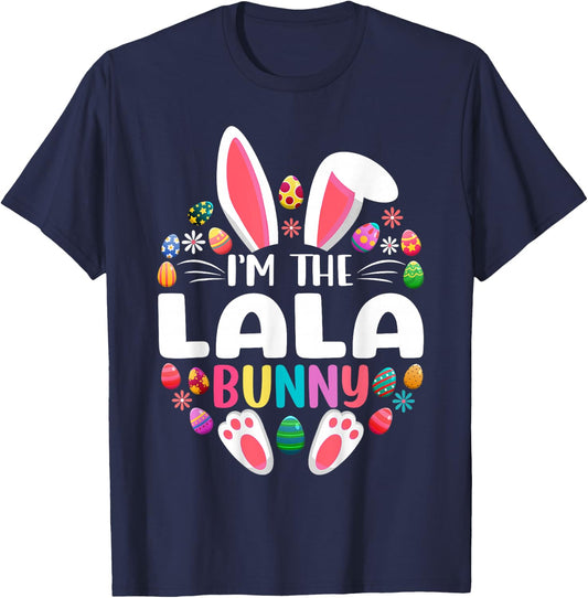 I'm The Lala Bunny Funny Easter Day Family Matching T-Shirt - T-Shirt | Navy