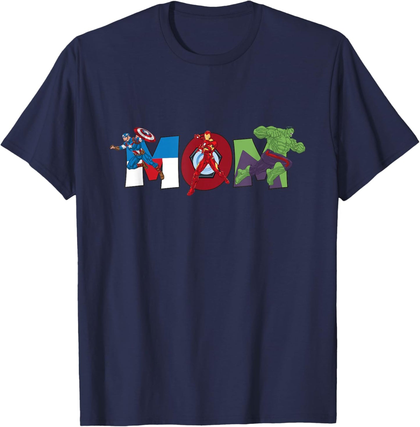 Marvel Avengers Trio Mom Mother’s Day Family Trip Birthday T-Shirt - T-Shirt | Navy