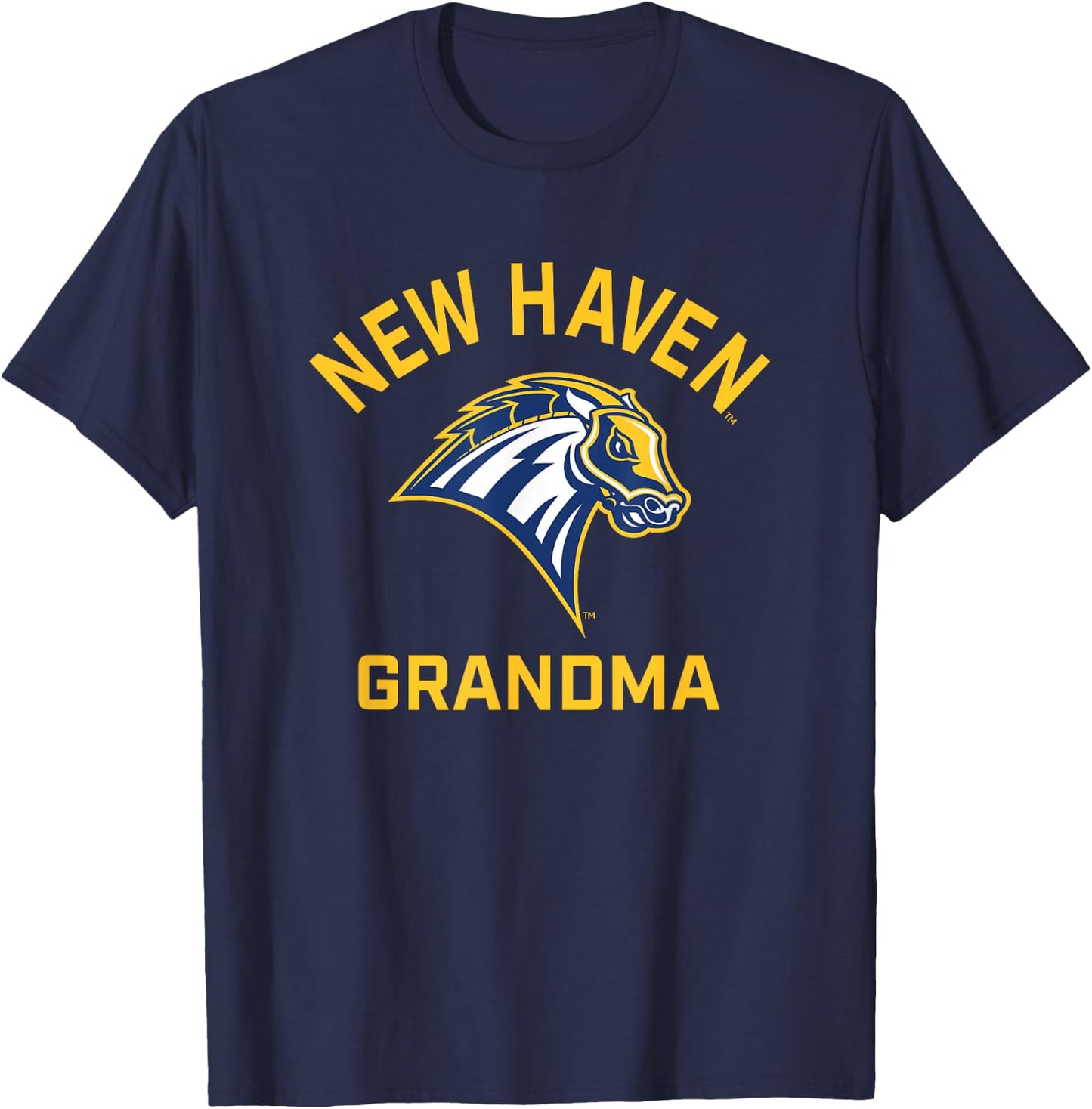 University of New Haven UNH Chargers Arched Grandma T-Shirt - T-Shirt | Navy