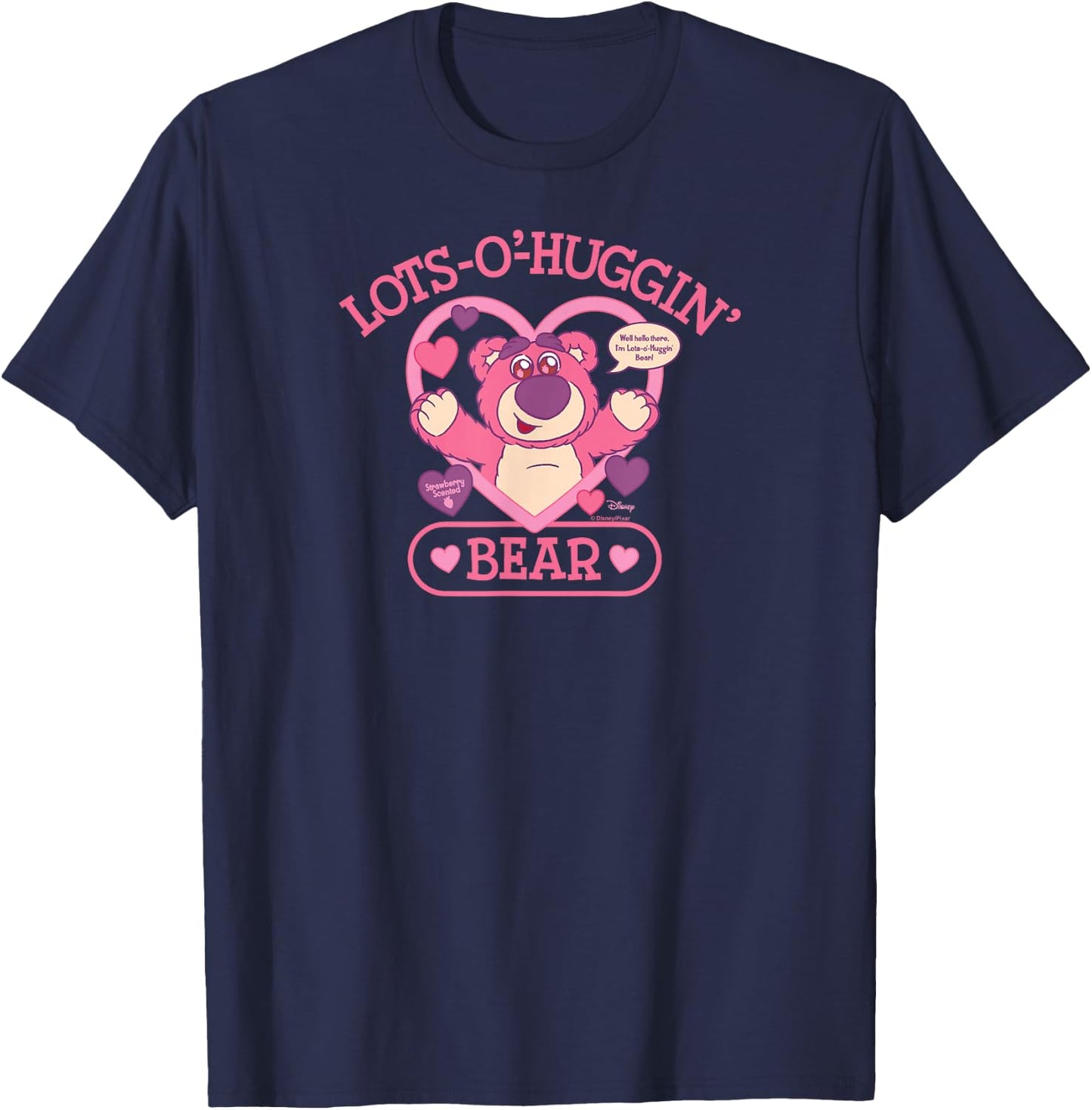 Toy Story - Lotso Strawberry Scented Bear Lots-O'-Huggin' T-Shirt - T-Shirt | Navy
