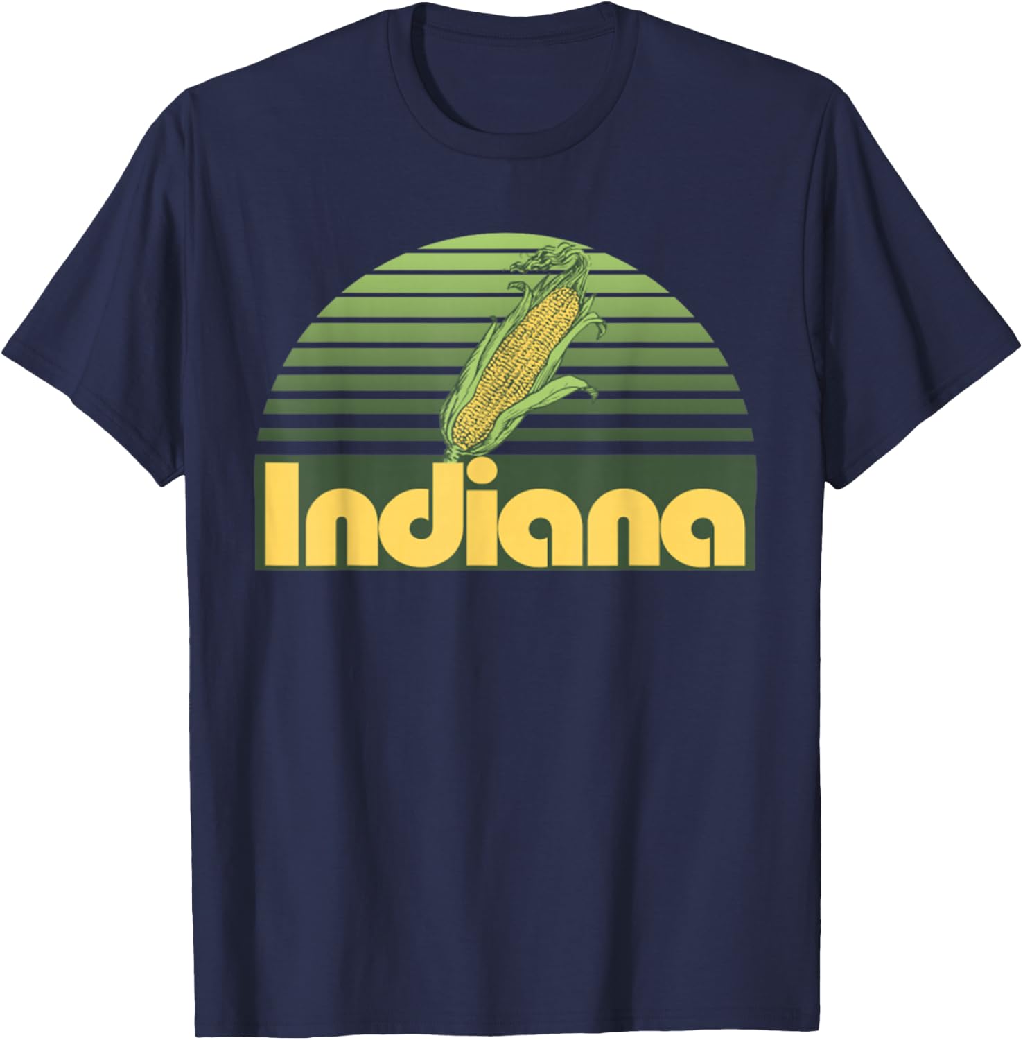 Vintage Indiana State Indiana Home Borned Raised T-Shirt - T-Shirt | Navy