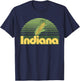 Vintage Indiana State Indiana Home Borned Raised T-Shirt - T-Shirt | Navy