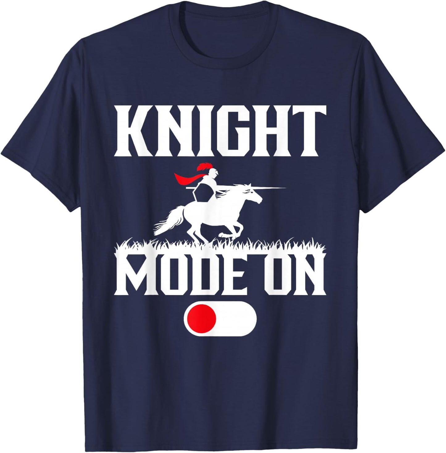 Knight Mode On Medieval Knight T-Shirt - T-Shirt | Navy