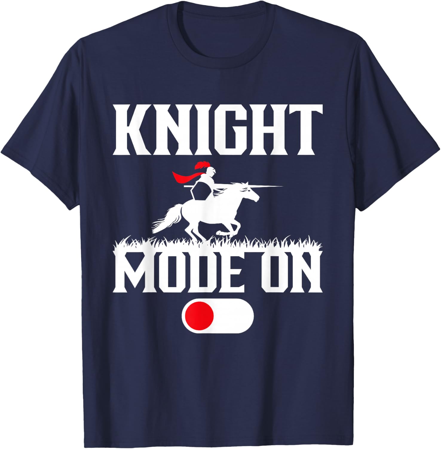 Knight Mode On Medieval Knight T-Shirt - T-Shirt | Navy