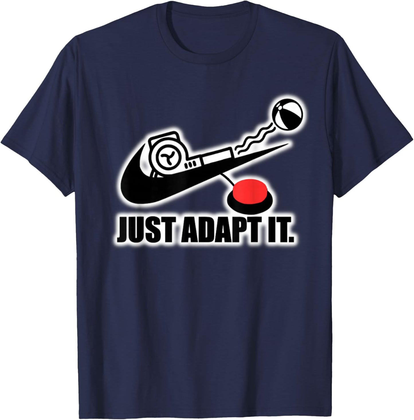 Just Adapt It Tick Design T-Shirt - T-Shirt | Navy