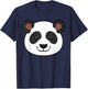 Funny Panda Bear Design Women Boy Girl Panda Lover T-Shirt - T-Shirt | Navy