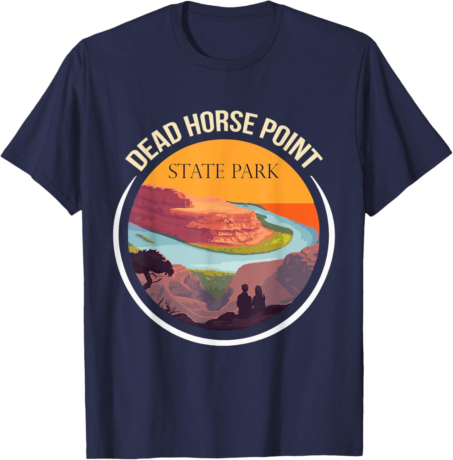 Dead Horse Point Utah State Park Souvenir Canyon River T-Shirt - T-Shirt | Navy