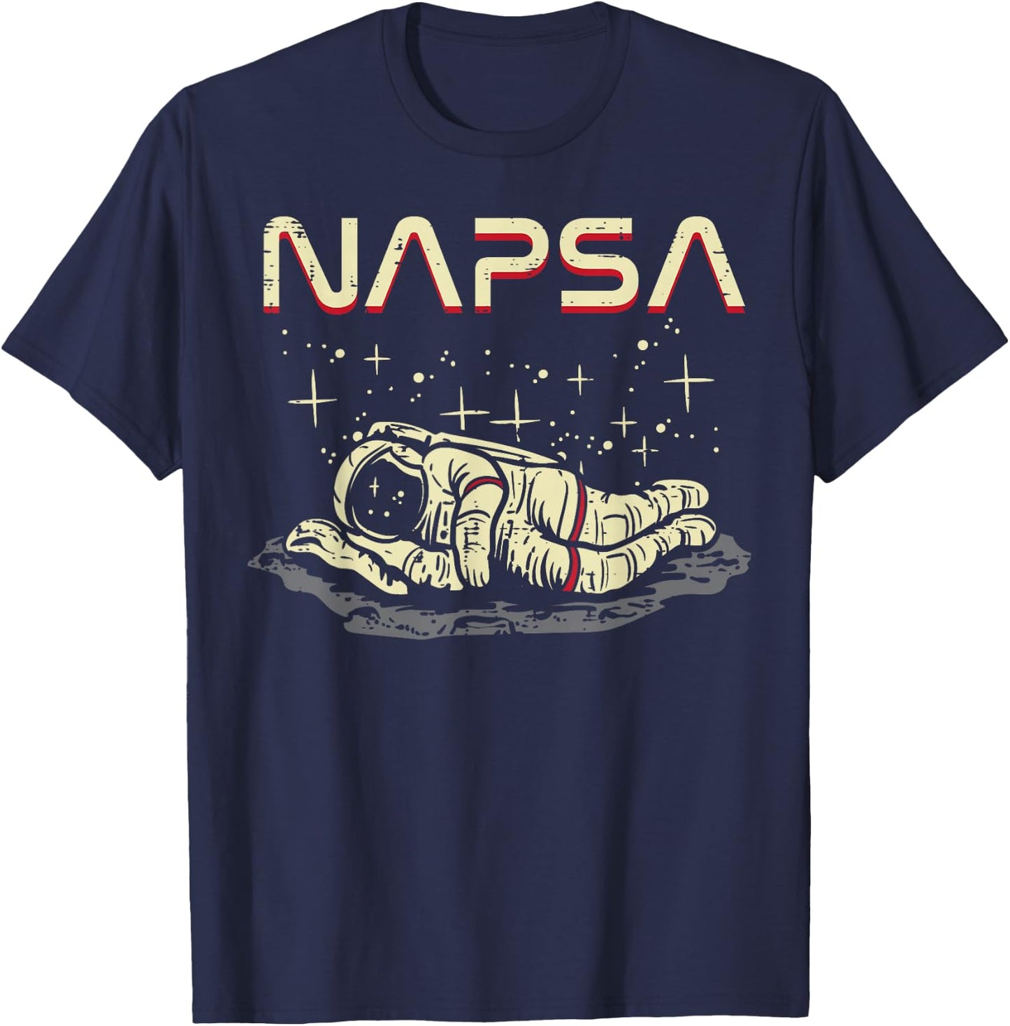 Astronaut Nap Napsa Funny Space Galaxy Pun Men Women Kids T-Shirt - T-Shirt | Navy