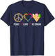 Peace Love Ice Cream Cute for Girls Teens Women T-Shirt - T-Shirt | Navy