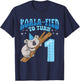 Koala-fied To Turn 1 Year Old 1st Birthday Party Koala T-Shirt - T-Shirt | Navy