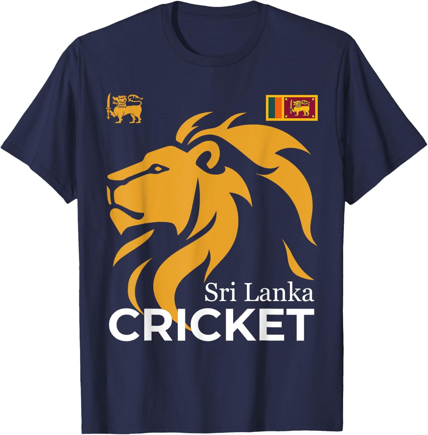 Sri Lanka Cricket Perfect for Lankan Cricket Fans T-Shirt - T-Shirt | Navy
