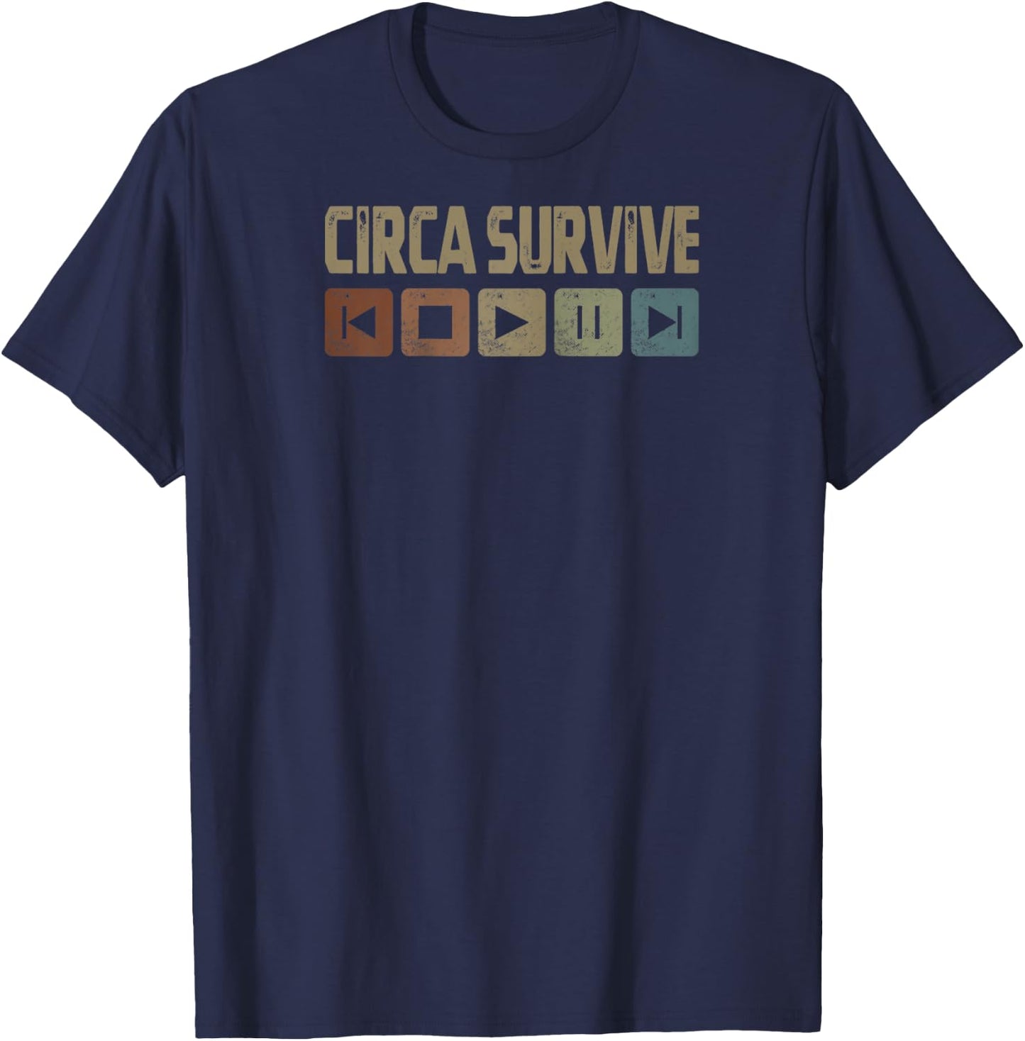 Vintage Circas Survive Retro Cassette Rock 2010s Musician Raglan Baseball T-Shirt - T-Shirt | Navy