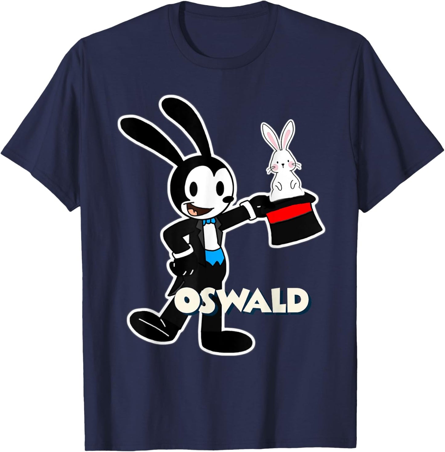 Oswald Rabbit Magician Magic Cartoon 1927 T-Shirt - T-Shirt | Navy