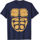 Gorilla Chest Muscles Abs Costume Halloween Easy Gift T-Shirt - T-Shirt | Navy