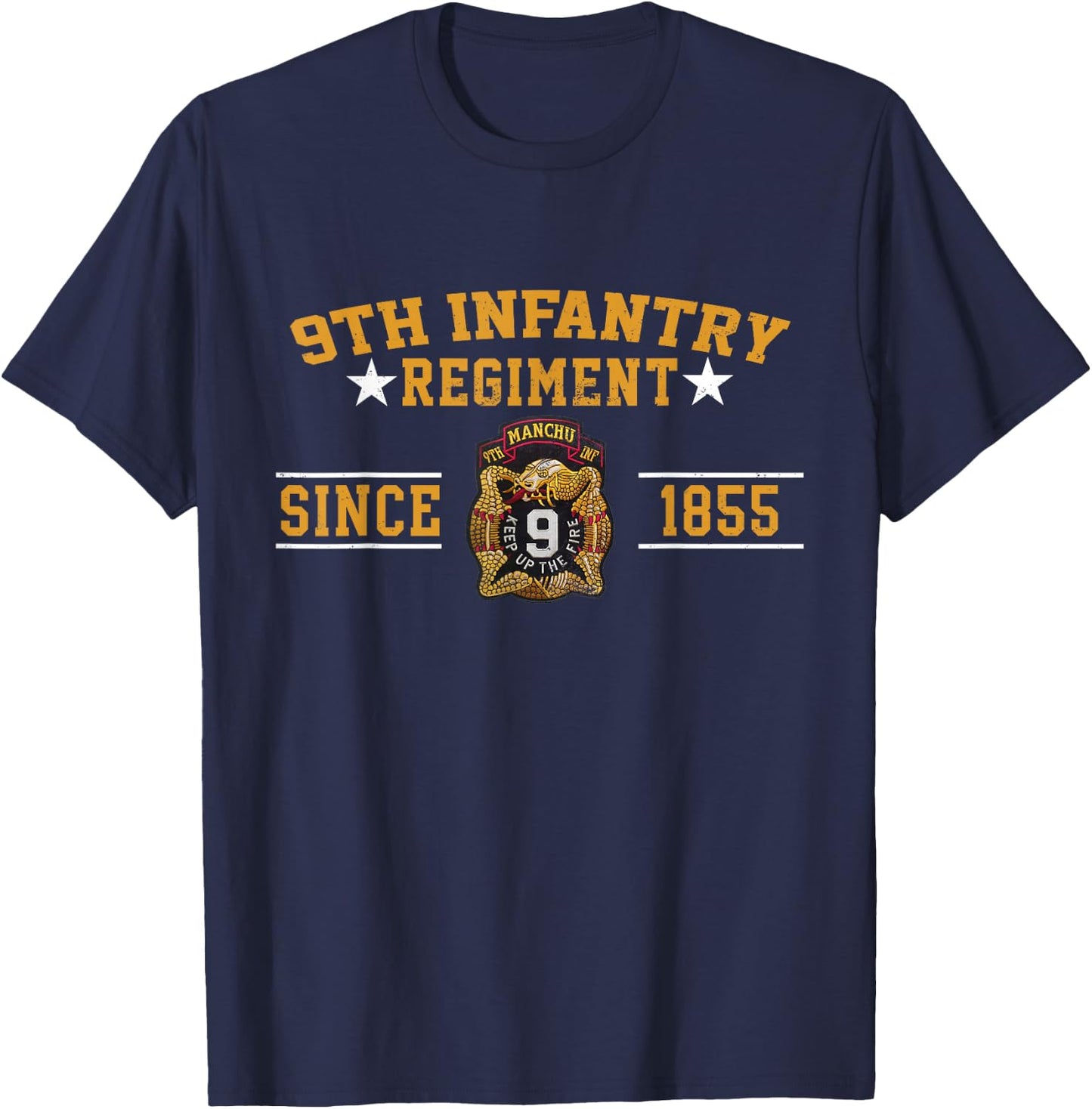 9th Infantry Regiment Veteran Military Father Day Christmas T-Shirt - T-Shirt | Navy