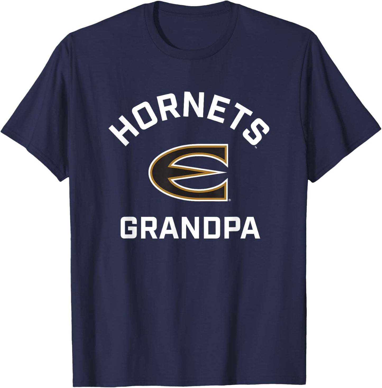 Emporia State University ESU Hornets Arched Grandpa T-Shirt - T-Shirt | Navy