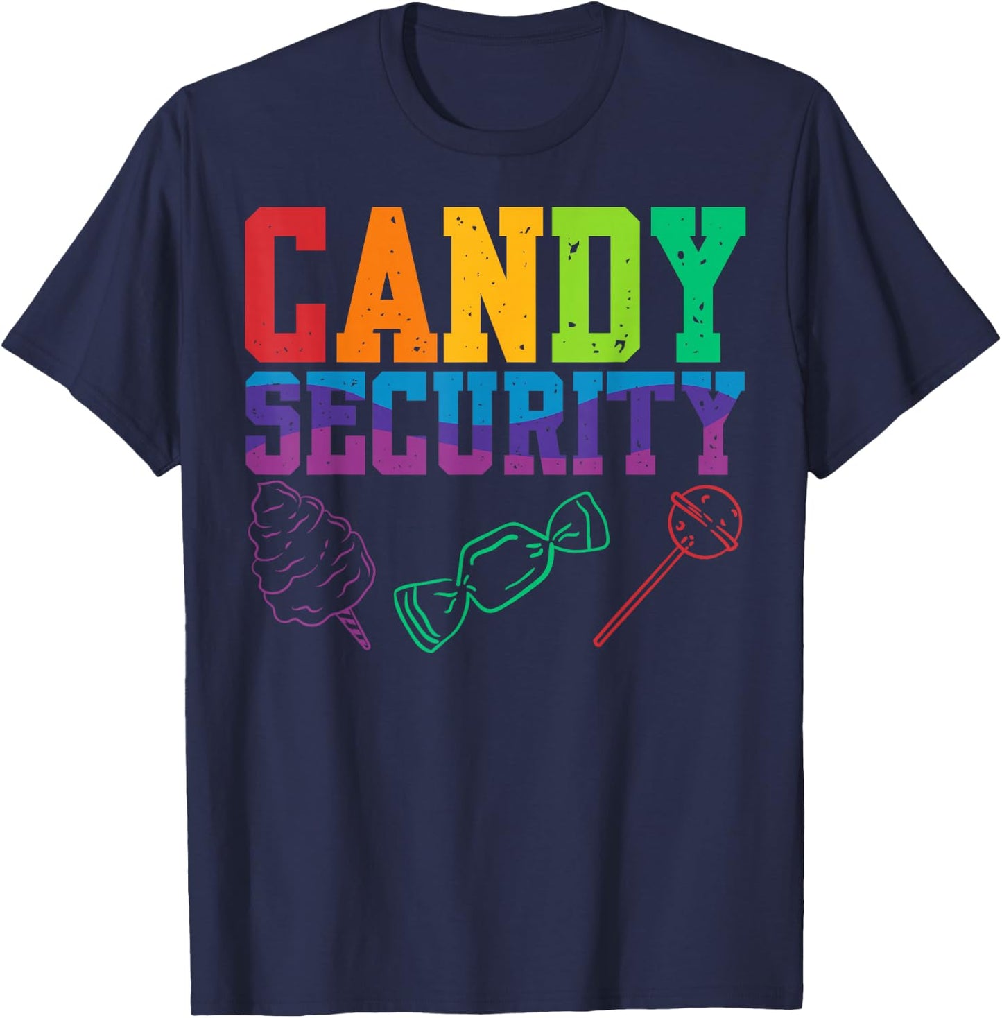 Candy Security Candyland Halloween Costume Kids Teens Adult T-Shirt - T-Shirt | Navy
