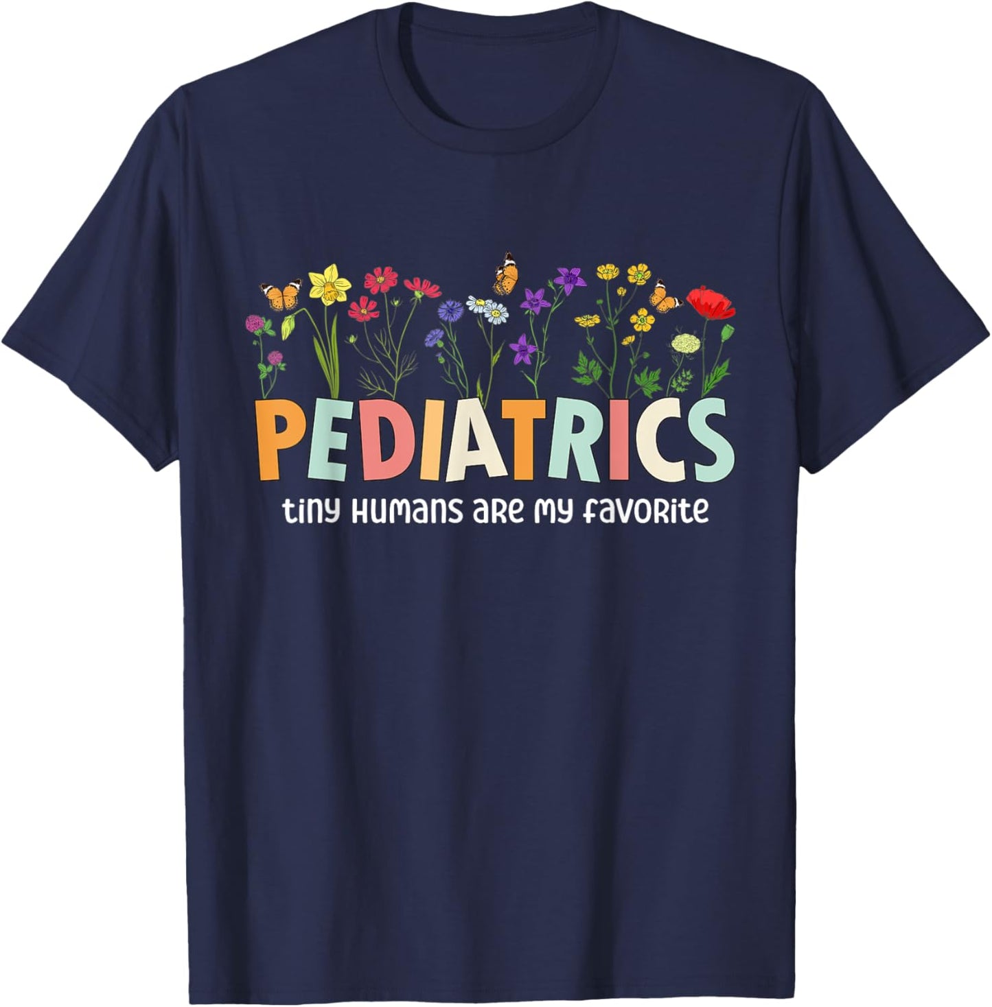 Funny PICU Pediatric Nurse Cute Pediatrician NICU Nurse T-Shirt - T-Shirt | Navy
