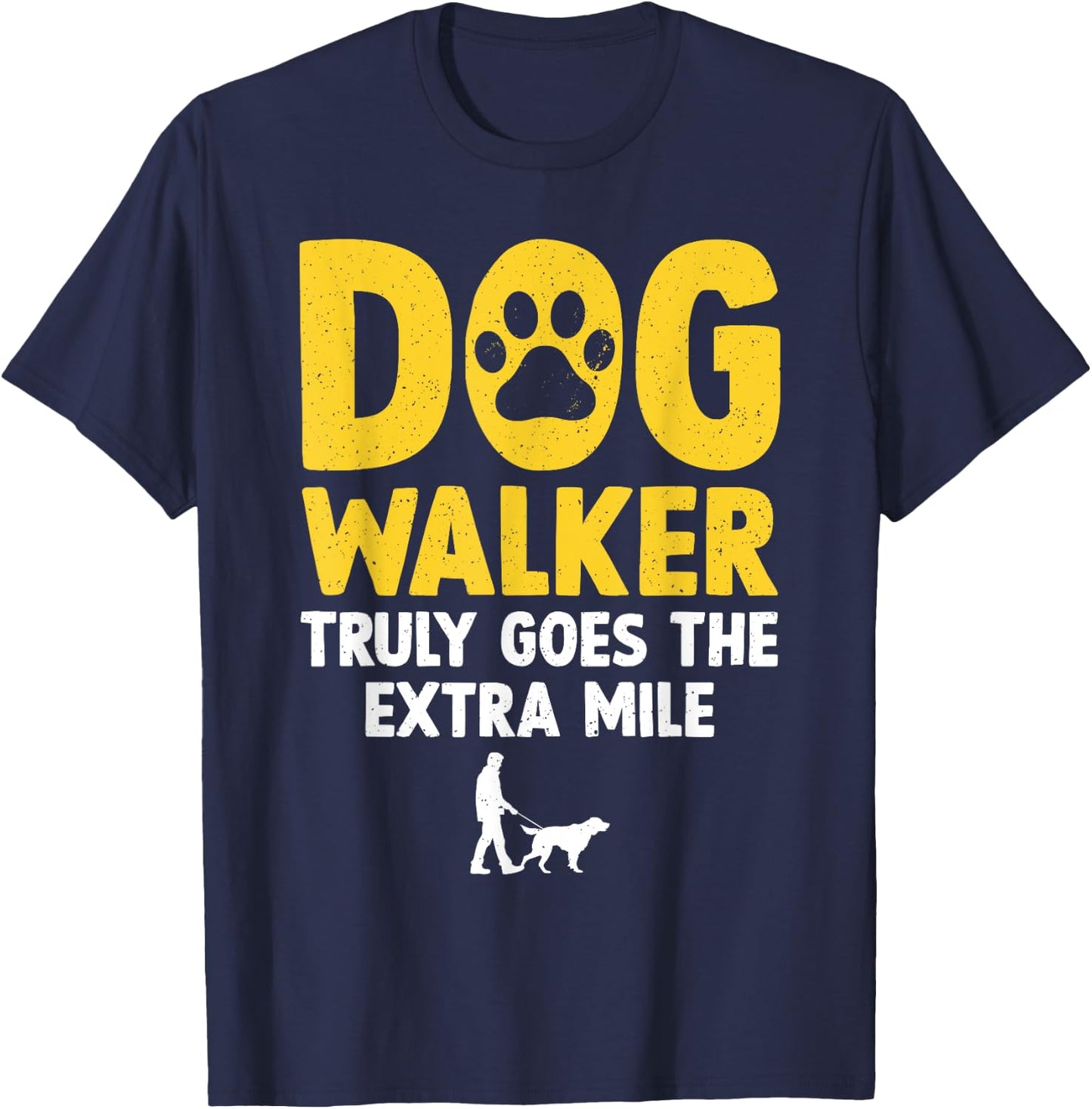 Cool Dog Walker Design Women Pet Walker Dog Walking T-Shirt - T-Shirt | Navy