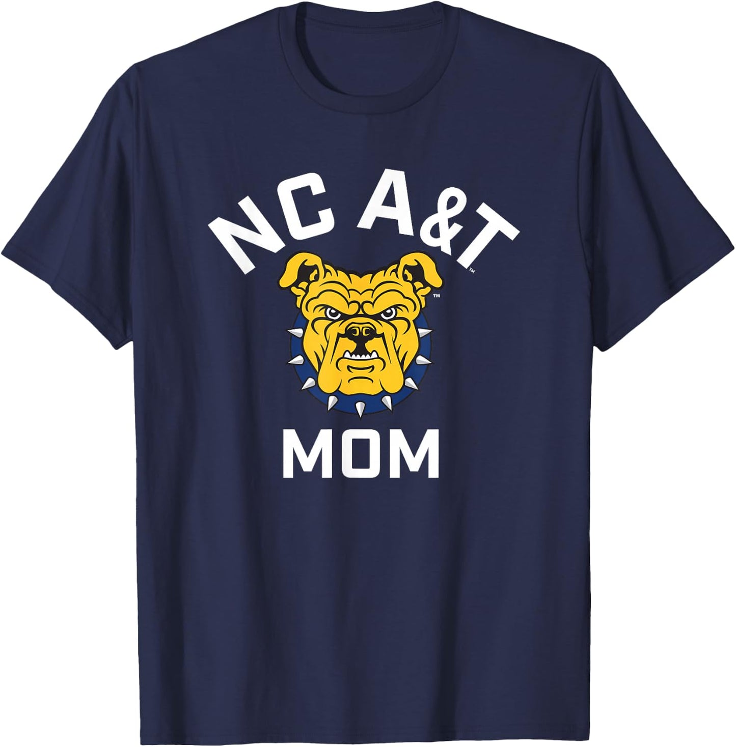 North Carolina A&T State University Aggies Arched Mom T-Shirt - T-Shirt | Navy