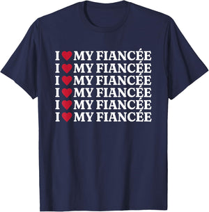 I love My fiancée T-Shirt - T-Shirt | Navy
