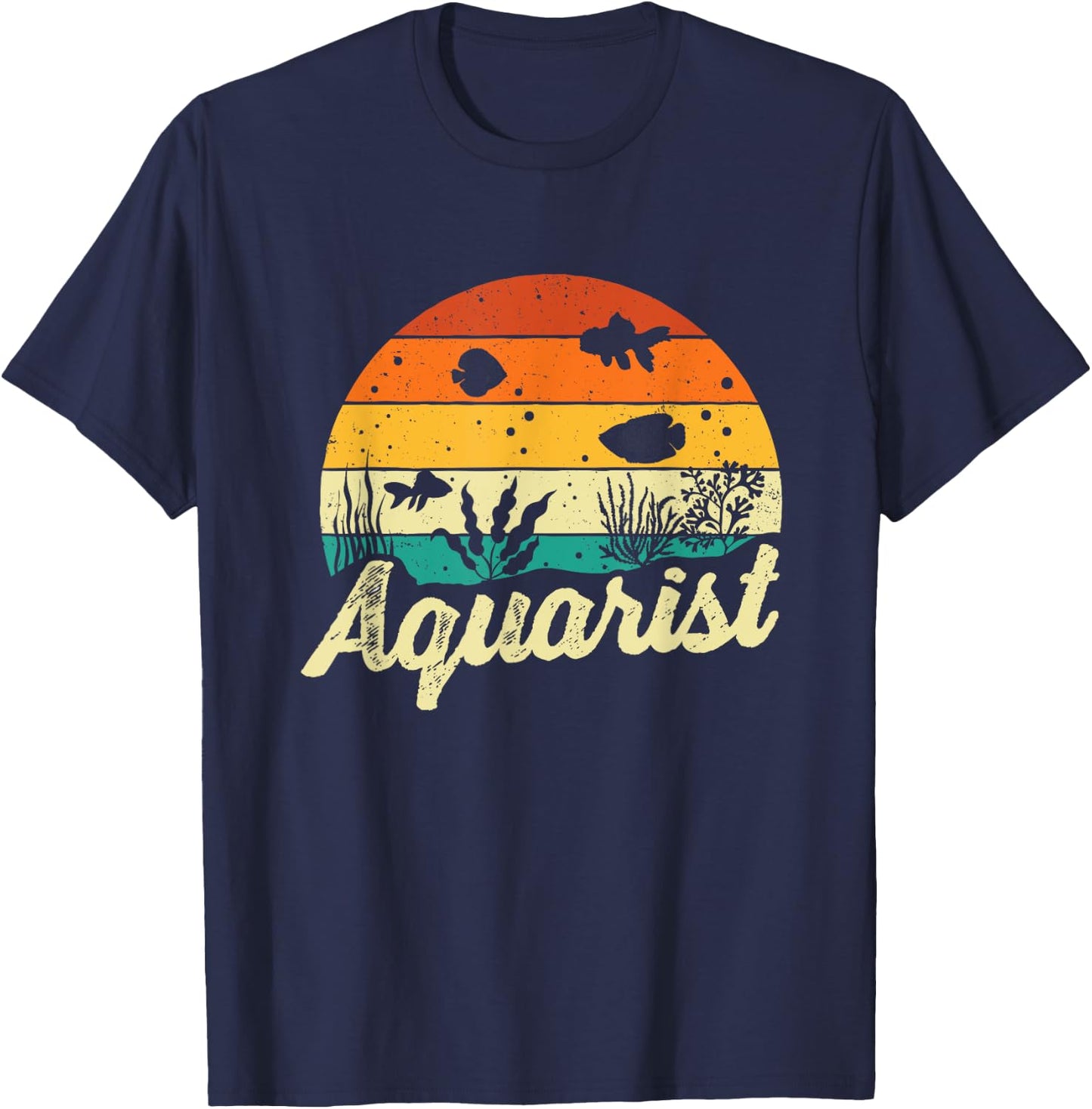 Aquarist - Fishkeeper Fishkeeping Fish Tank T-Shirt - T-Shirt | Navy