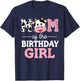 Mom of The Birthday Girl Shirt Farm Cow Mommy Mama 1st T-Shirt - T-Shirt | Navy
