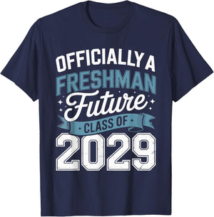 Official Freshman Future Class 2029 First Day Of 9th Grade T-Shirt - T-Shirt | Navy