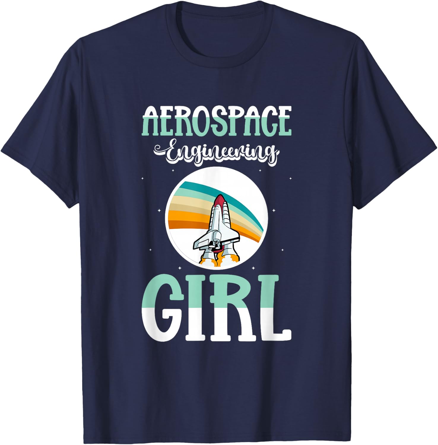 Girl Aeronautical Aerospace Engineering T-Shirt - T-Shirt | Navy