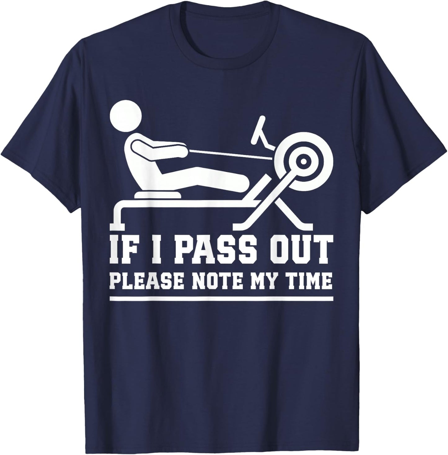 Funny Rowing Machine Workout for Fitness Exercise Training T-Shirt - T-Shirt | Navy