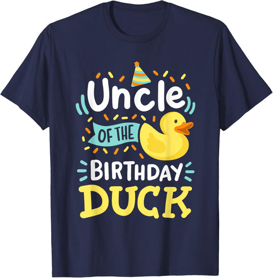 Uncle Of The Birthday Duck Boy Rubber Duck Bday Family T-Shirt - T-Shirt | Navy