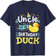Uncle Of The Birthday Duck Boy Rubber Duck Bday Family T-Shirt - T-Shirt | Navy