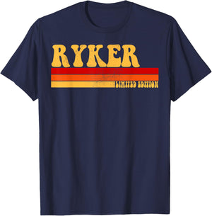 RYKER Name Personalized Idea Men Retro Vintage RYKER T-Shirt - T-Shirt | Navy