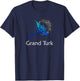 Grand Turk Tribal Stinkray Design Retro Souvenir T-Shirt - T-Shirt | Navy