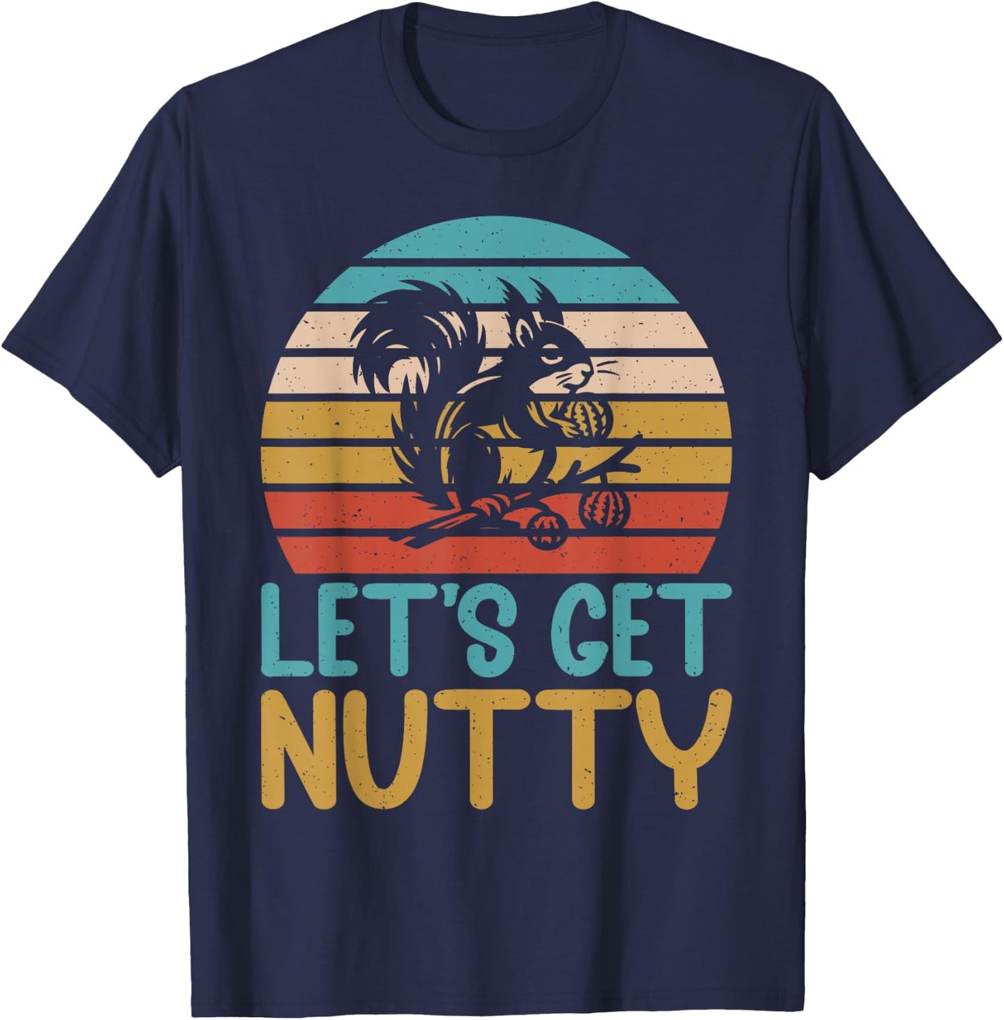 Let’s Get Nutty Squirrel T-Shirt - T-Shirt | Navy
