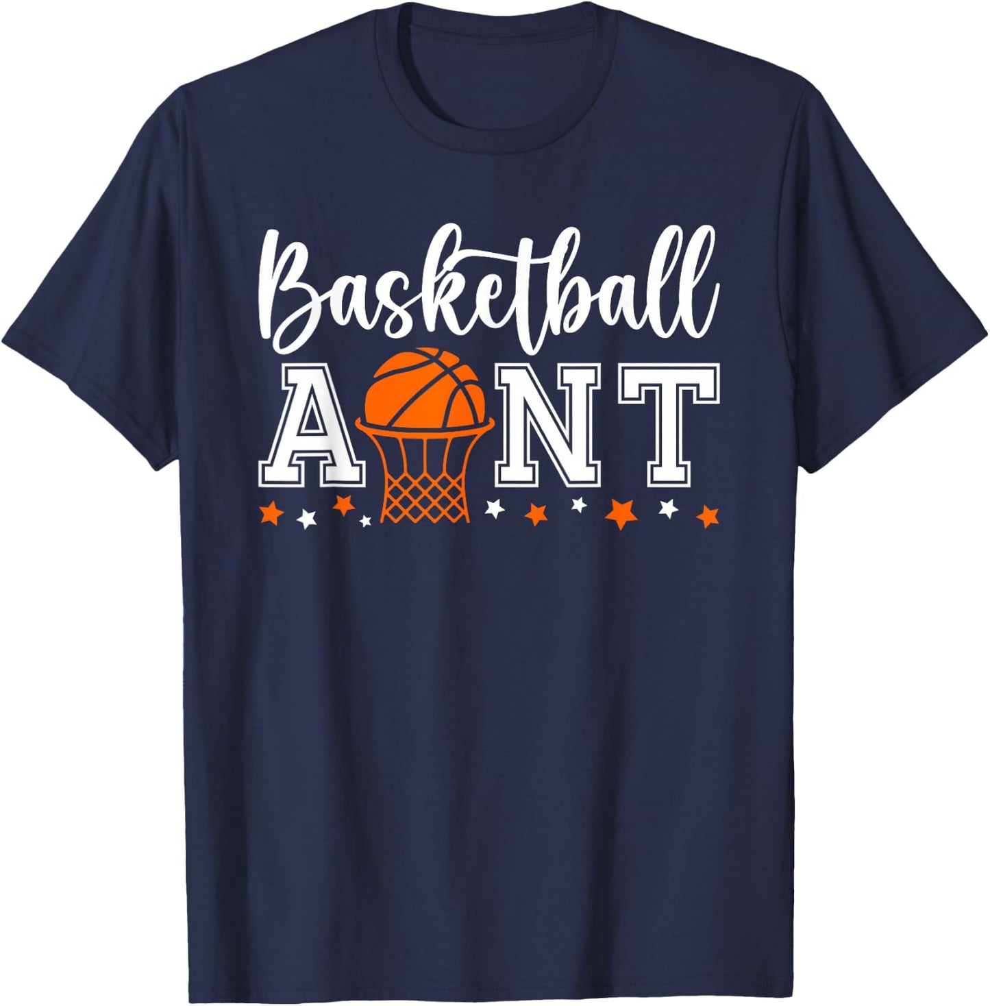 Basketball Aunt Of A Basketball Player Auntie T-Shirt - T-Shirt | Navy
