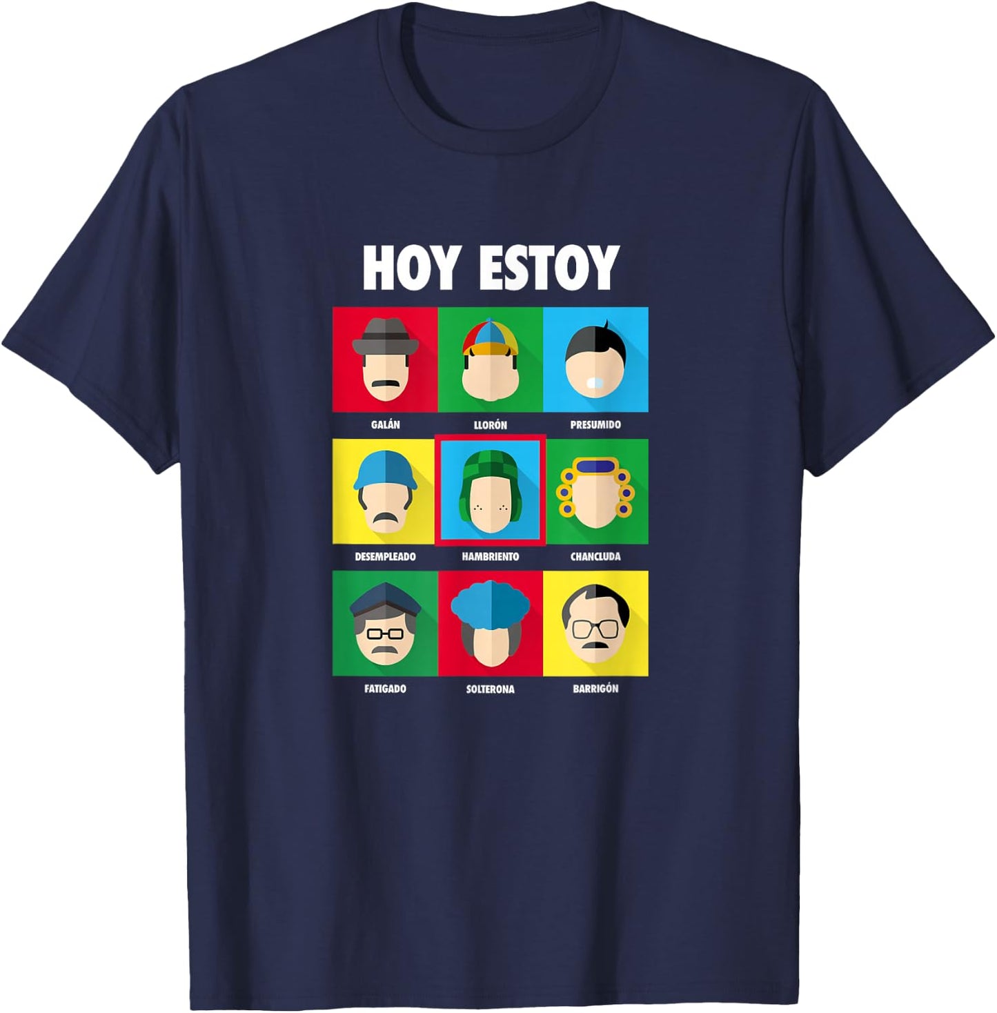 El Chavo - Colorful Desings for Kids, Teen, Women & Men T-Shirt - T-Shirt | Navy
