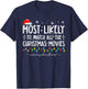 Most Likely To Watch All The Christmas Movies Christmas T-Shirt - T-Shirt | Navy