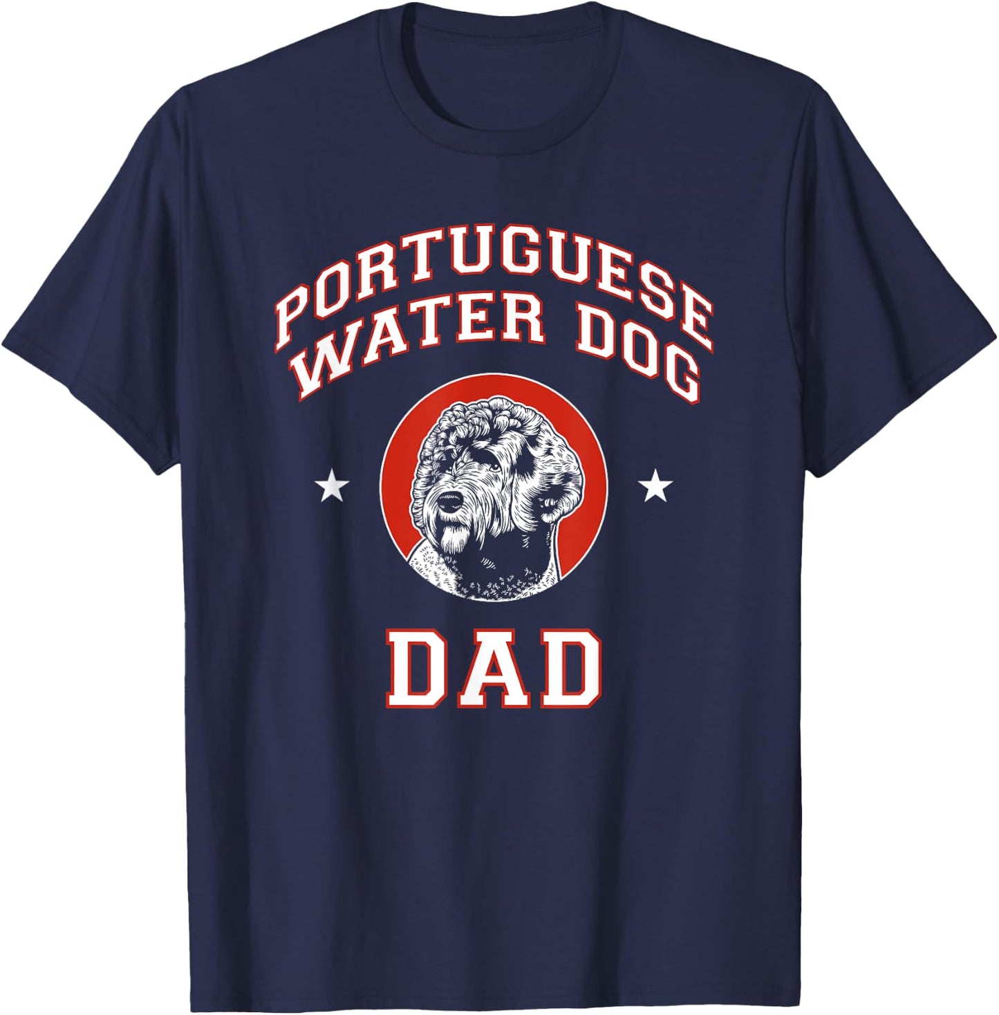 Portuguese Water Dog Dad Dog Father Women Kids T-Shirt - T-Shirt | Navy