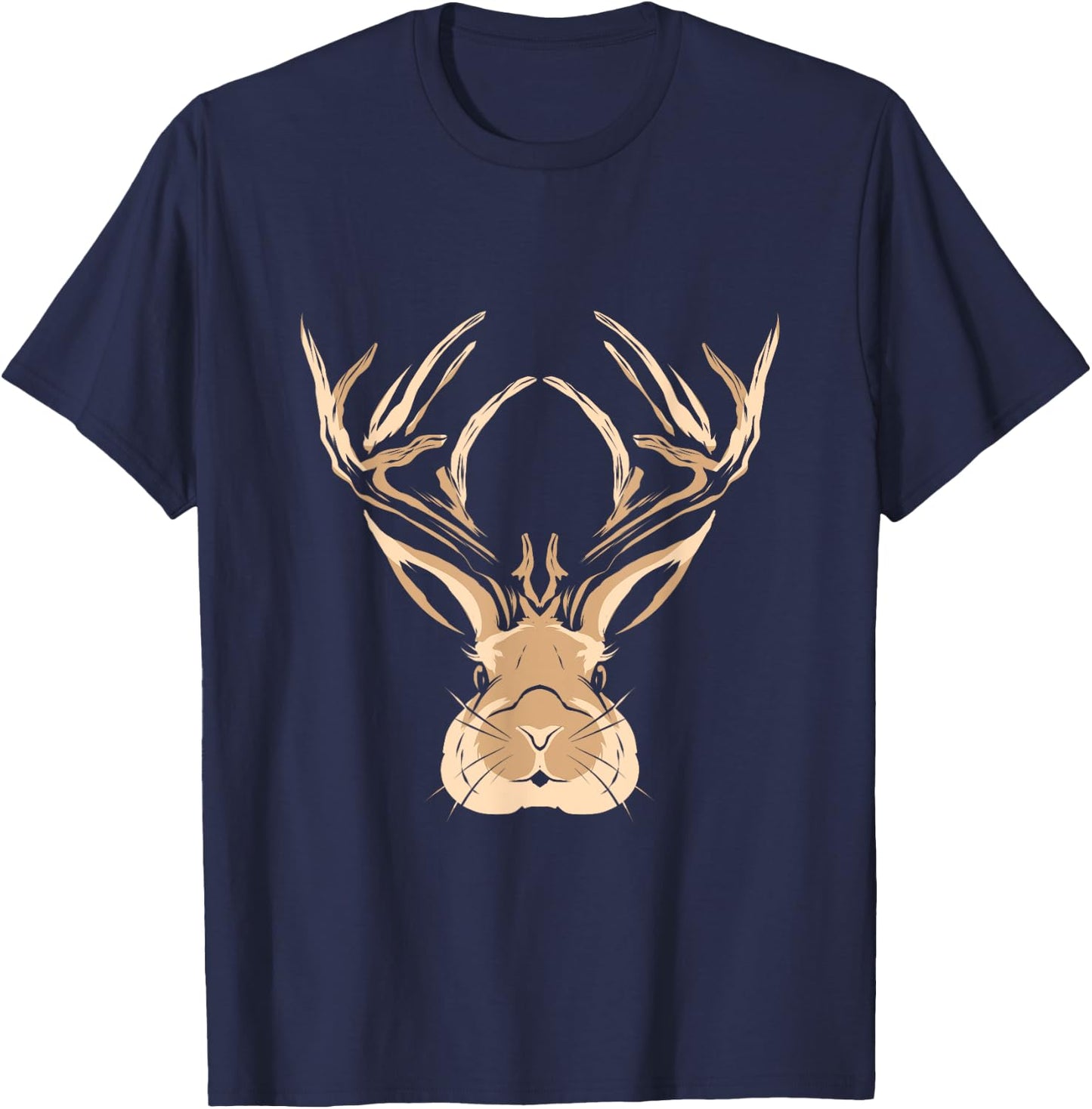Jackalope Head Gift T-Shirt - T-Shirt | Navy