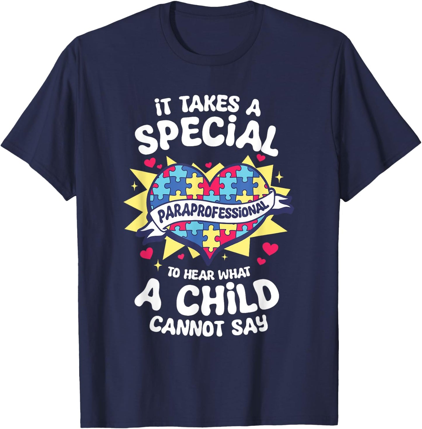 Paraprofessional Para Educator Parapro Teacher T-Shirt - T-Shirt | Navy
