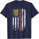 1st Infantry Division American Flag Military Veteran Day T-Shirt - T-Shirt | Navy