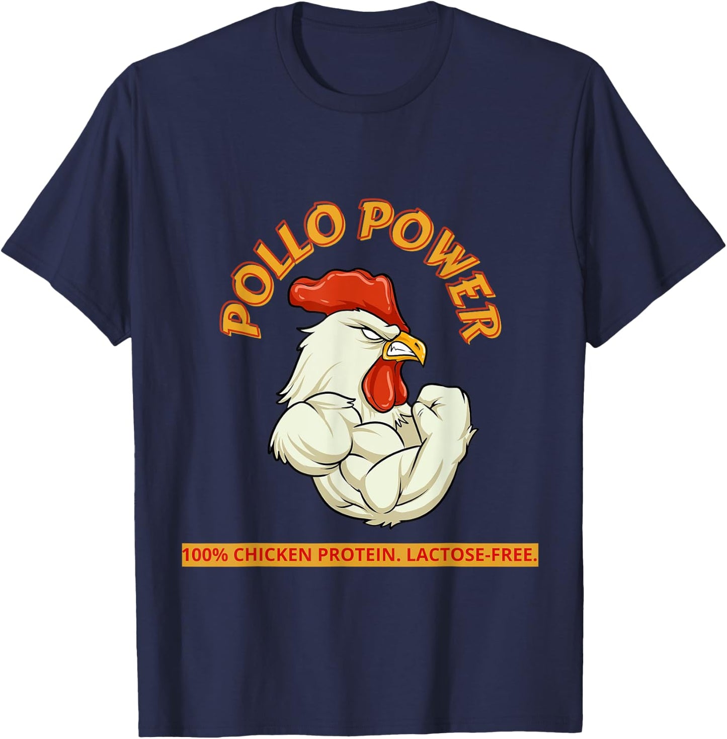Pollo Power Funny Chicken Gym Men Women Workout T-Shirt - T-Shirt | Navy