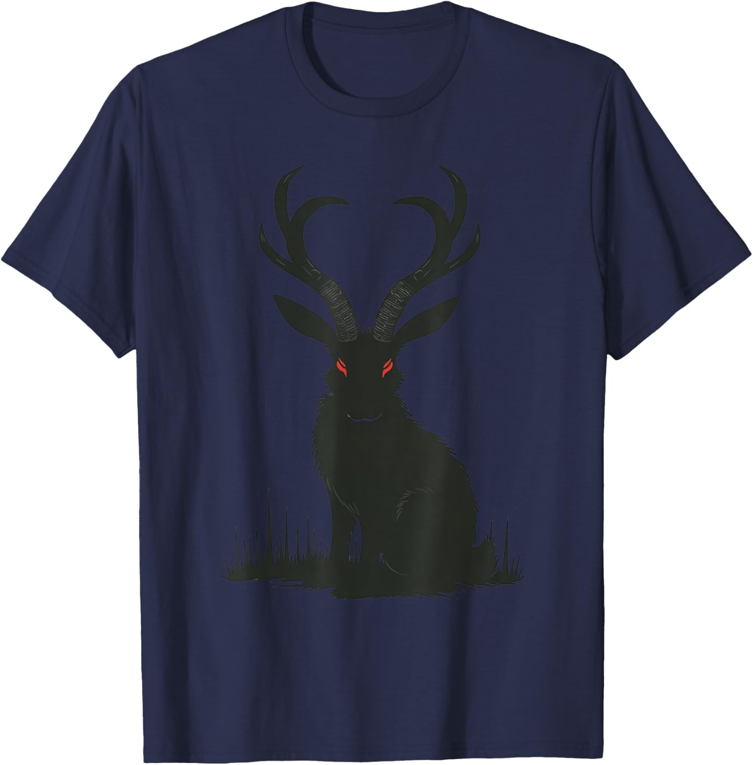 Jackalope Cryptid Women And Kids! Rabbit Silhouette T-Shirt - T-Shirt | Navy